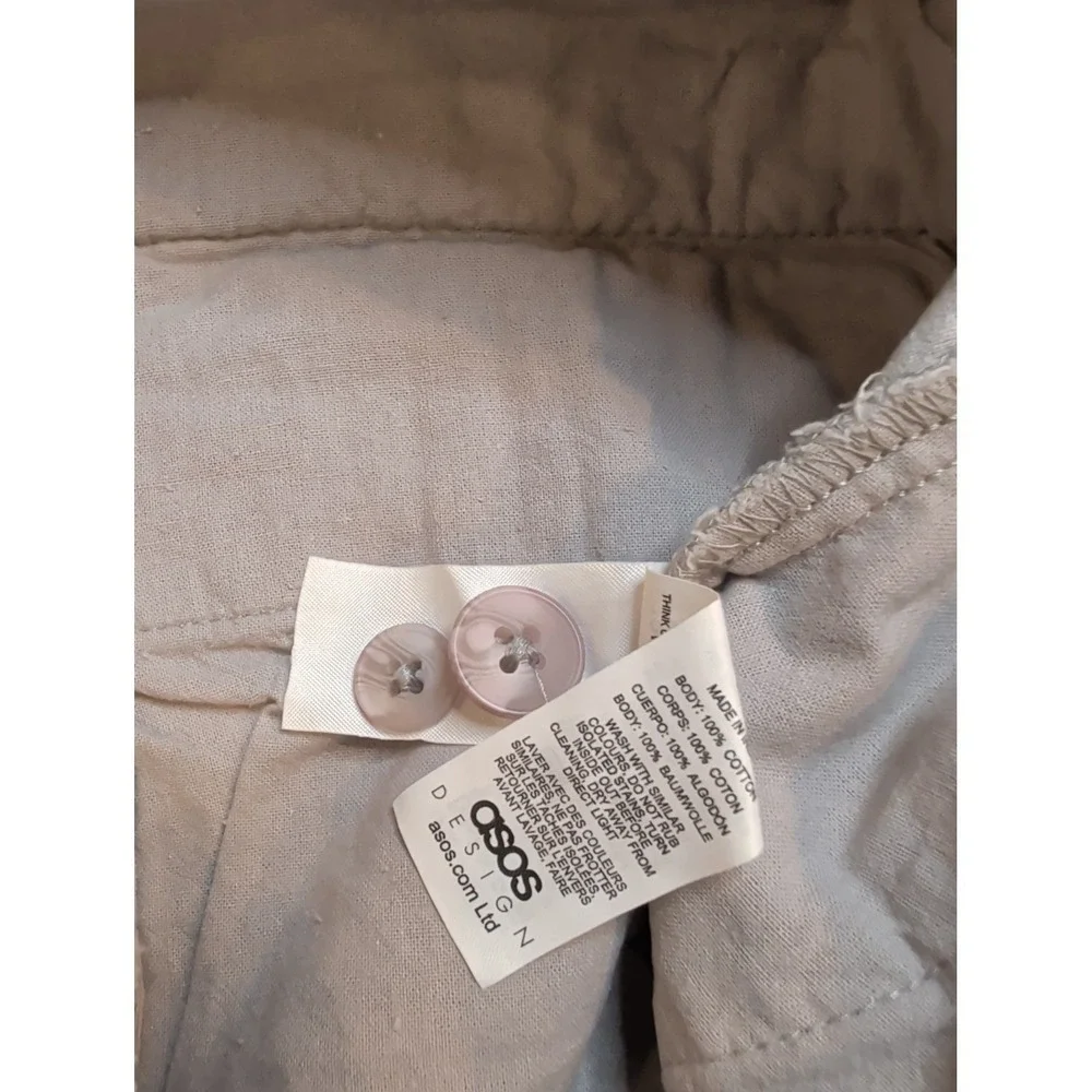 ASOS Design Corduroy Pants Beige Mens W33 L34‎ Straight Cotton Casual
